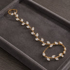 Annabel Crystal Vine Handpiece - Gold - Women's Accessories > Jewelry > Hand Chains - Brondals - Image 2