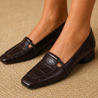 Annika Square-Toe Leather Loafers - Espresso - leather loafer - Brondals - Image 2
