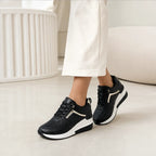Aria Wedge Comfort Sneaker - Black - comfort shoes - Brondals - Image 6