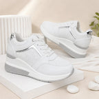 Aria Wedge Comfort Sneaker - White - women's sneakers - Brondals - Image 2