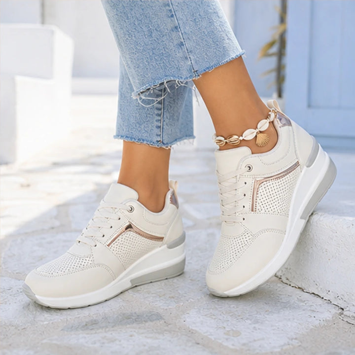 Aria Wedge Comfort Sneaker - Ivory - platform sneakers - Brondals - Image 8