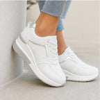 Aria Wedge Comfort Sneaker - White - comfort shoes - Brondals - Image 6