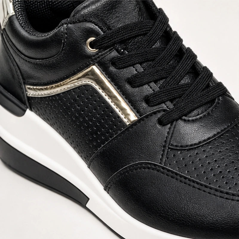Aria Wedge Comfort Sneaker - Black - women's sneakers - Brondals - Image 2