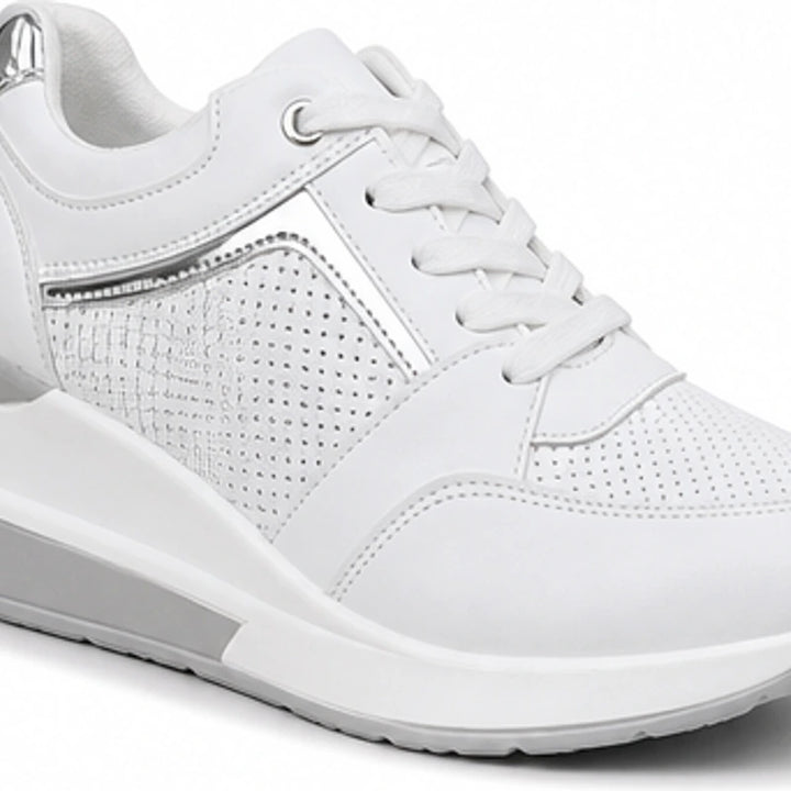 Aria Wedge Comfort Sneaker - White - Sneakers - Brondals - Image 1