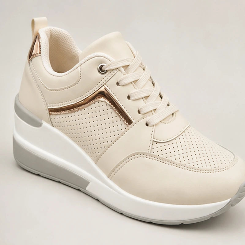 Aria Wedge Comfort Sneaker - Ivory - Sneakers - Brondals - Image 1
