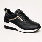 Aria Wedge Comfort Sneaker - Black - Sneakers - Brondals - Image 1