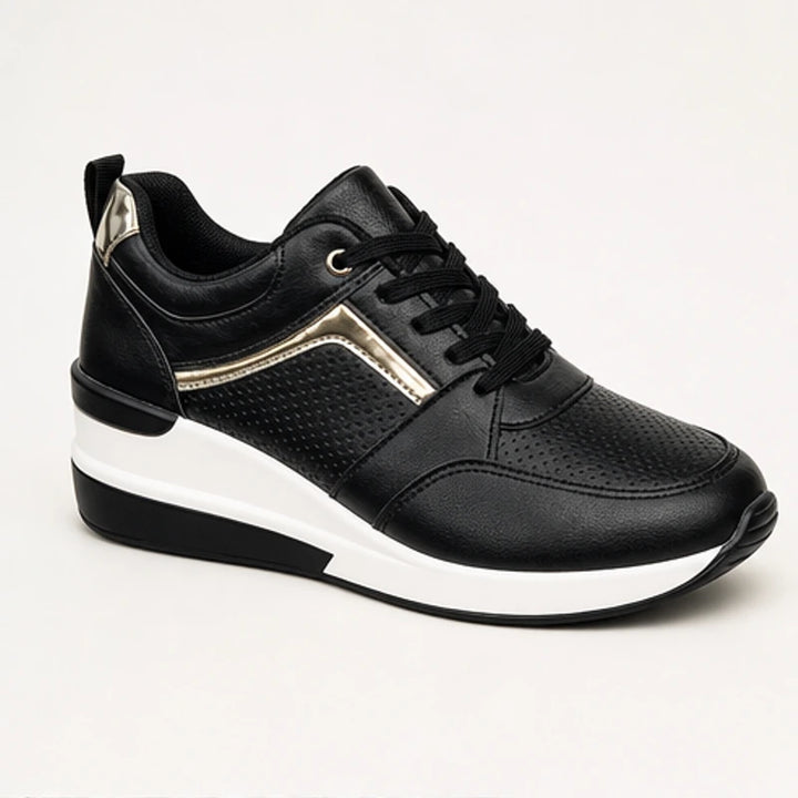 Aria Wedge Comfort Sneaker - Black - Sneakers - Brondals - Image 1