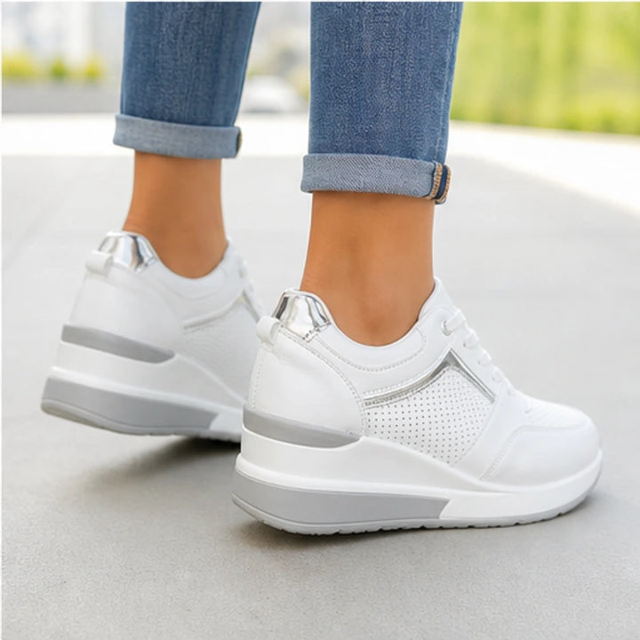 Aria Wedge Comfort Sneaker - White - casual footwear - Brondals - Image 7