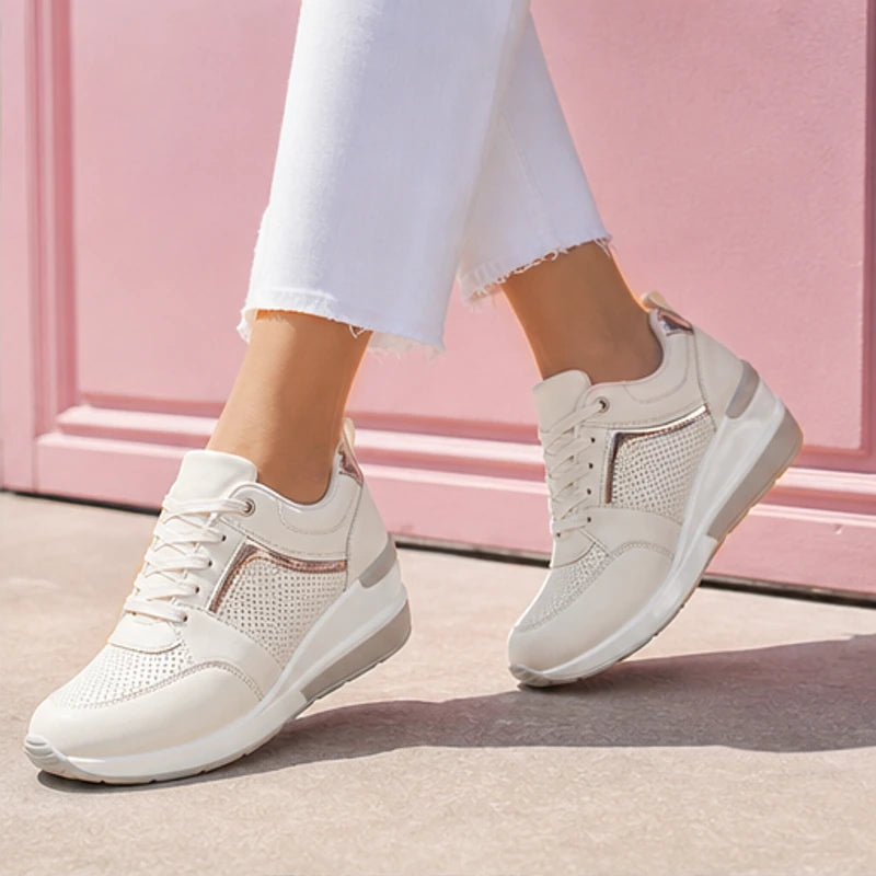 Aria Wedge Comfort Sneaker - Ivory - comfort shoes - Brondals - Image 6