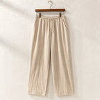 Arlington Lightweight Linen Trousers - Khaki - Pants - Brondals - Image 1