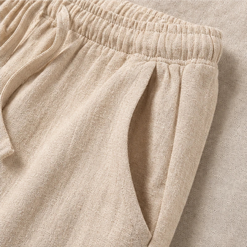 Arlington Lightweight Linen Trousers - Khaki - mens pants - Brondals - Image 2