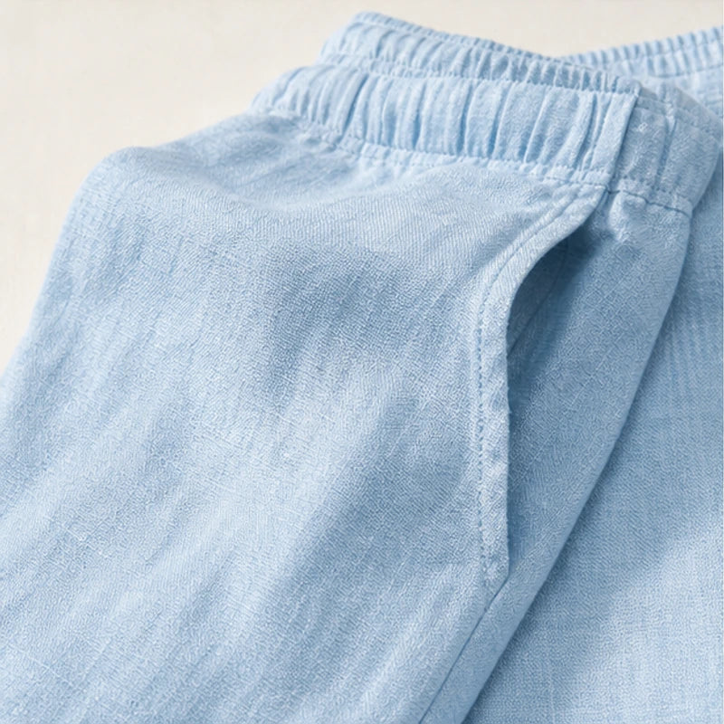 Arlington Lightweight Linen Trousers - Light Blue - mens pants - Brondals - Image 2