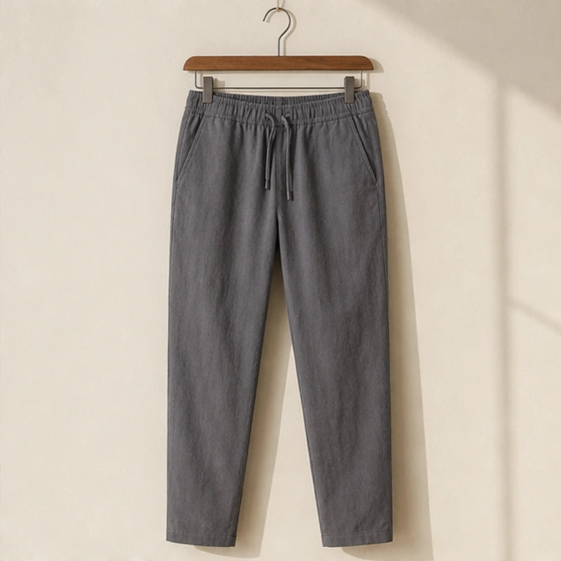 Arlington Lightweight Linen Trousers - Gray - Pants - Brondals - Image 1