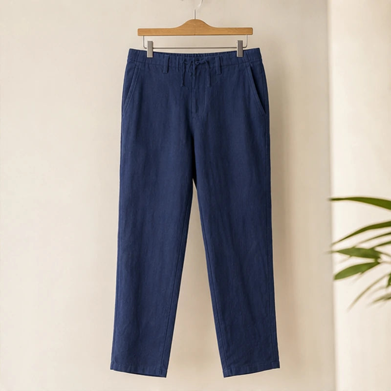 Arlington Lightweight Linen Trousers - Navy - Pants - Brondals - Image 1