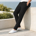 Arlington Lightweight Linen Trousers - Black - linen trousers - Brondals - Image 3