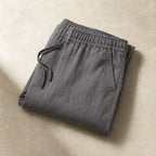 Arlington Lightweight Linen Trousers - Gray - mens pants - Brondals - Image 2