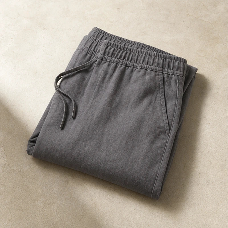 Arlington Lightweight Linen Trousers - Gray - mens pants - Brondals - Image 2