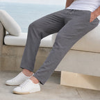 Arlington Lightweight Linen Trousers - Gray - relaxed fit - Brondals - Image 5