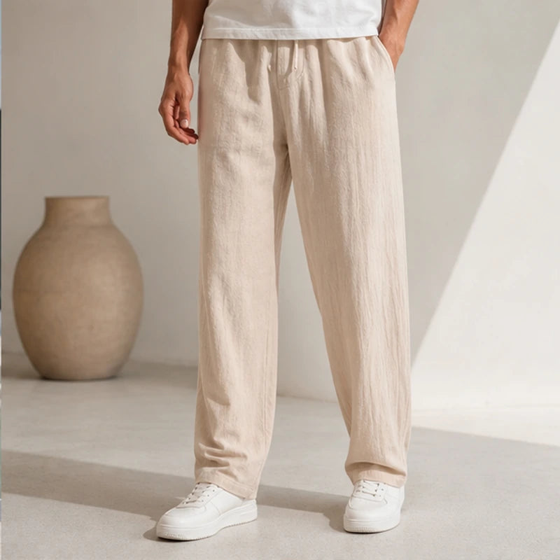 Arlington Lightweight Linen Trousers - Khaki - linen trousers - Brondals - Image 3
