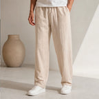 Arlington Lightweight Linen Trousers - Khaki - linen trousers - Brondals - Image 3
