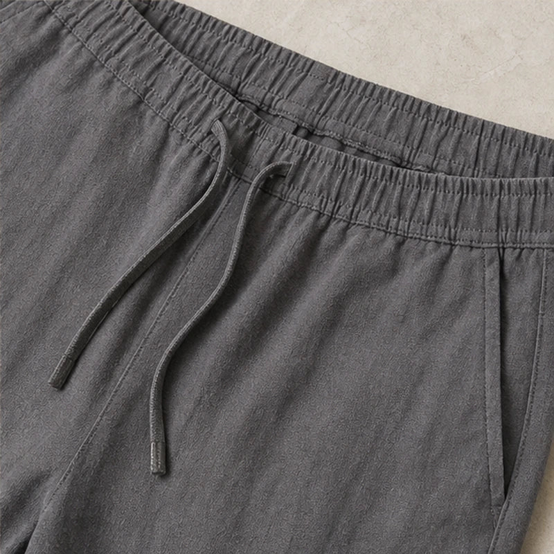 Arlington Lightweight Linen Trousers - Gray - linen trousers - Brondals - Image 3
