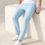 Arlington Lightweight Linen Trousers - Light Blue - linen trousers - Brondals - Image 3