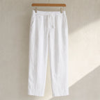 Arlington Lightweight Linen Trousers - White - Pants - Brondals - Image 1