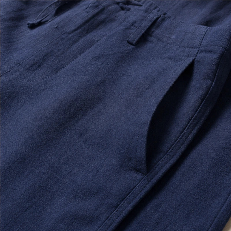 Arlington Lightweight Linen Trousers - Navy - linen trousers - Brondals - Image 3