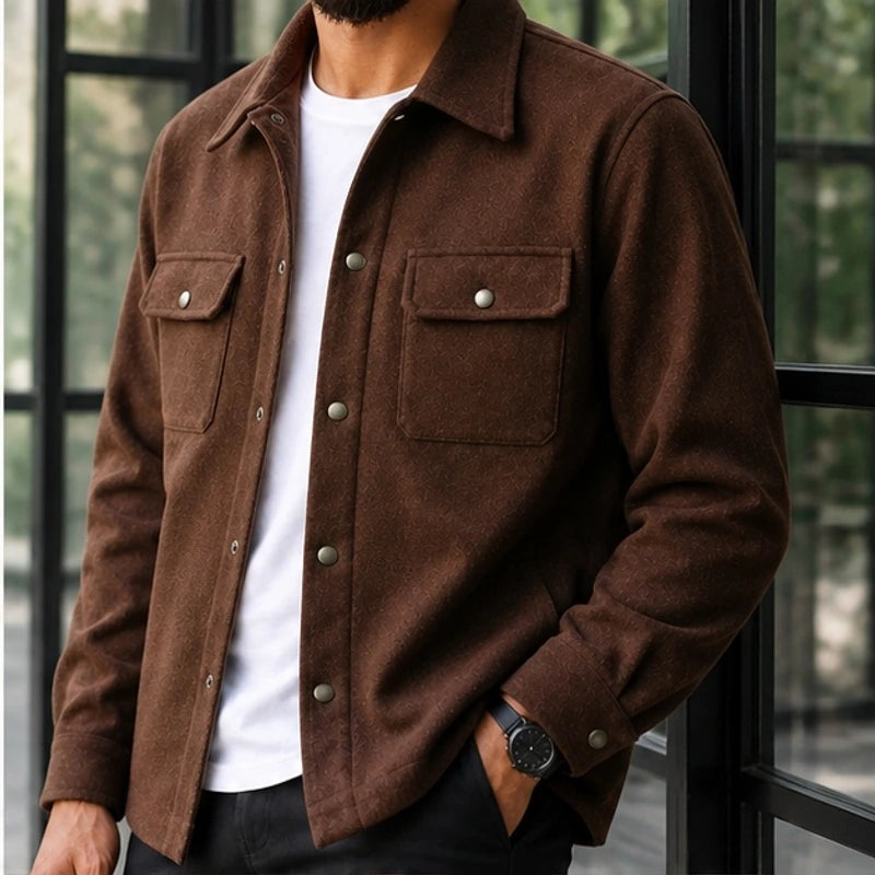 Ashby Relaxed Shirt Jacket - Rich Coffee - Catalog Group: Clothing - Brondals - Image 2