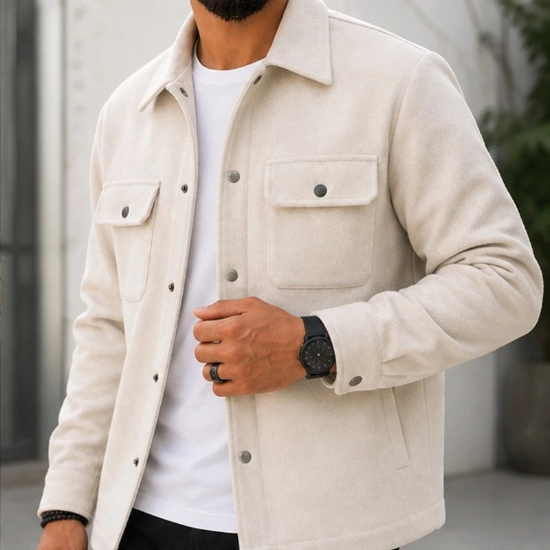 Ashby Relaxed Shirt Jacket - Soft Off-white - Catalog Group: Clothing - Brondals - Image 2