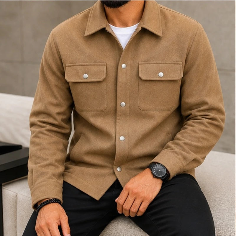 Ashby Relaxed Shirt Jacket - Warm Khaki - Department: Men - Brondals - Image 3
