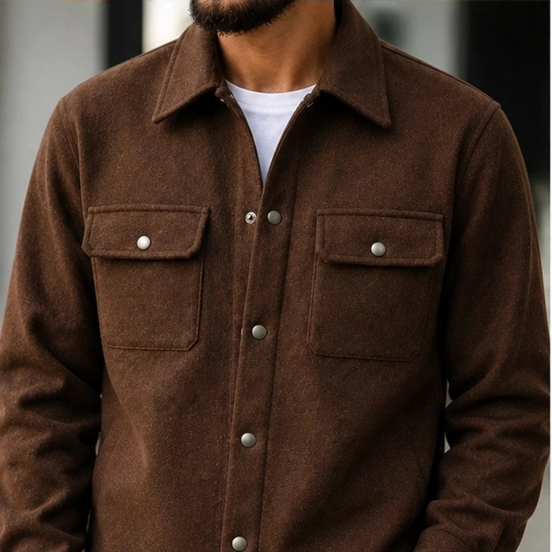 Ashby Relaxed Shirt Jacket - Rich Coffee - Department: Men - Brondals - Image 3