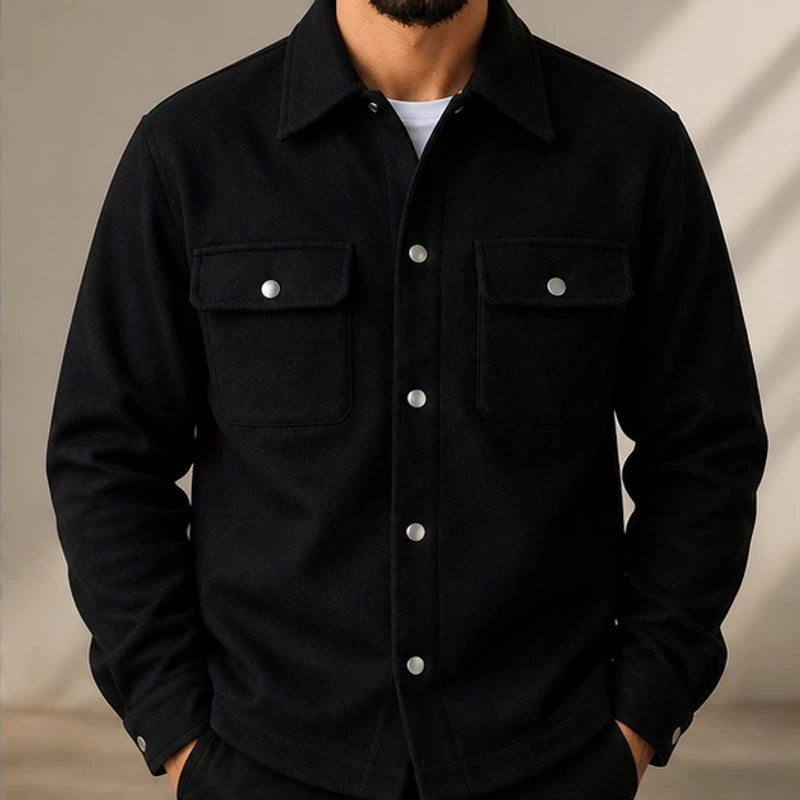 Ashby Relaxed Shirt Jacket - Classic Black - Catalog Group: Clothing - Brondals - Image 2