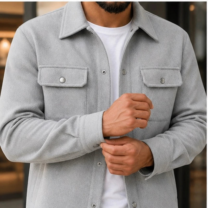 Ashby Relaxed Shirt Jacket - Charcoal Gray - Department: Men - Brondals - Image 3
