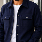 Ashby Relaxed Shirt Jacket - Deep Navy - Department: Men - Brondals - Image 3