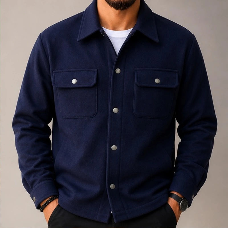 Ashby Relaxed Shirt Jacket - Deep Navy - Catalog Group: Clothing - Brondals - Image 2
