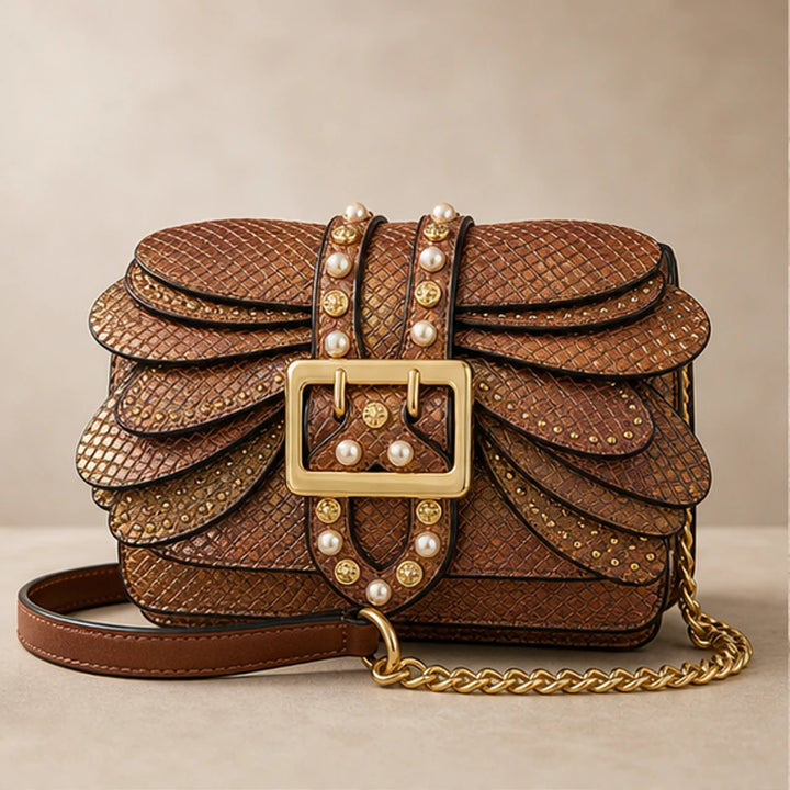 Aeshna Leather Crossbody Bag - Brown - Handbags - Brondals - Image 1