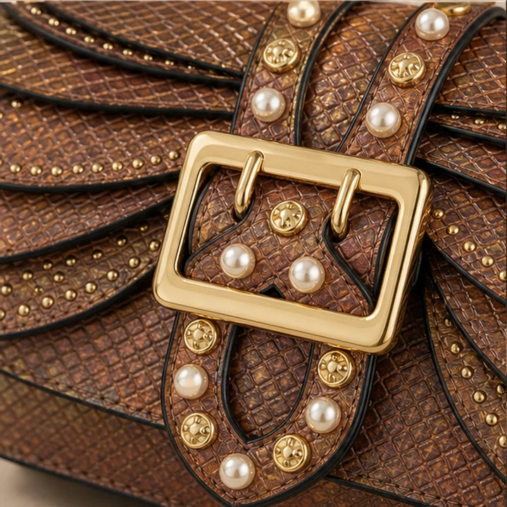 Aeshna Leather Crossbody Bag - Brown - vegan leather - Brondals - Image 3