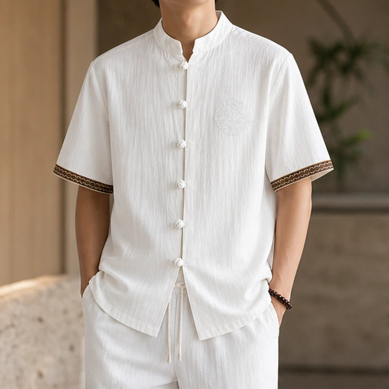 Atherton Relaxed Linen Set - White - women's linen set - Brondals - Image 2