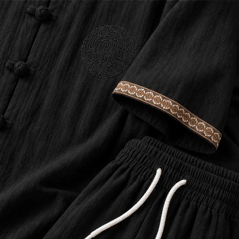 Atherton Relaxed Linen Set - Black - women's linen set - Brondals - Image 2