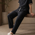 Atherton Relaxed Linen Set - Black - linen blend - Brondals - Image 3