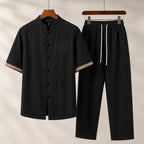 Atherton Relaxed Linen Set - Black - Outfit Set - Brondals - Image 1