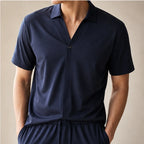 Atticus Mulberry Silk Pant Set - Navy Blue - mulberry silk - Brondals - Image 4