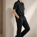 Atticus Mulberry Silk Pant Set - Black - mulberry silk - Brondals - Image 4