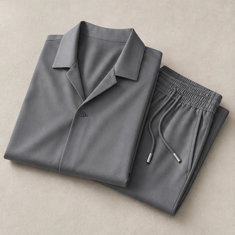 Atticus Mulberry Silk Pant Set - Gray - women's set - Brondals - Image 2