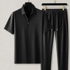 Atticus Mulberry Silk Pant Set - Black - Outfit Set - Brondals - Image 1