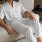Atticus Mulberry Silk Pant Set - White - mulberry silk - Brondals - Image 4