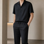 Atticus Mulberry Silk Pant Set - Black - silk set - Brondals - Image 3