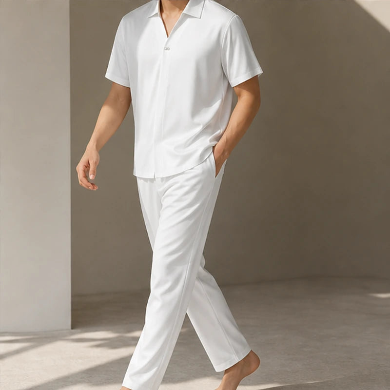 Atticus Mulberry Silk Pant Set - White - pant set - Brondals - Image 5