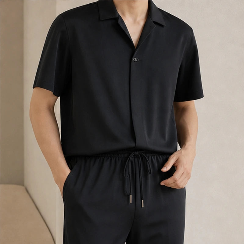 Atticus Mulberry Silk Pant Set - Black - pant set - Brondals - Image 5